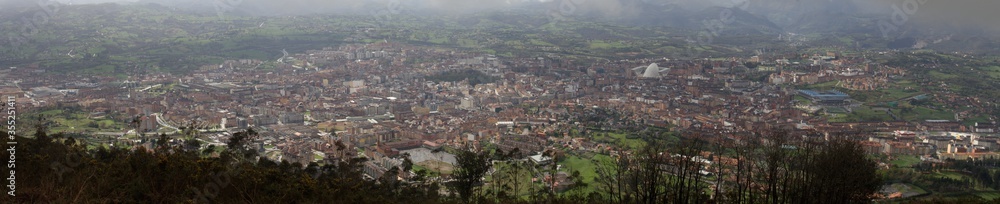 Oviedo city panorama