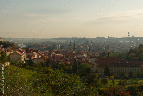 City skyline of Prague. General view of the city.