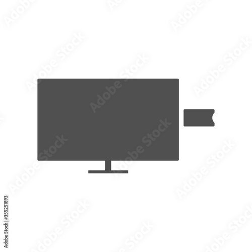 Cam Module TV Card Icon Isolated On White Background. CI Module Symbol Modern Simple Vector Icon For Website Design, Mobile App, UI. Vector Illustration