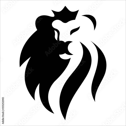 Fototapeta Naklejka Na Ścianę i Meble -  animal lion vector icon logo
