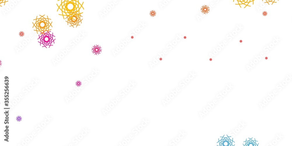 Light Multicolor vector backdrop with chaotic shapes.
