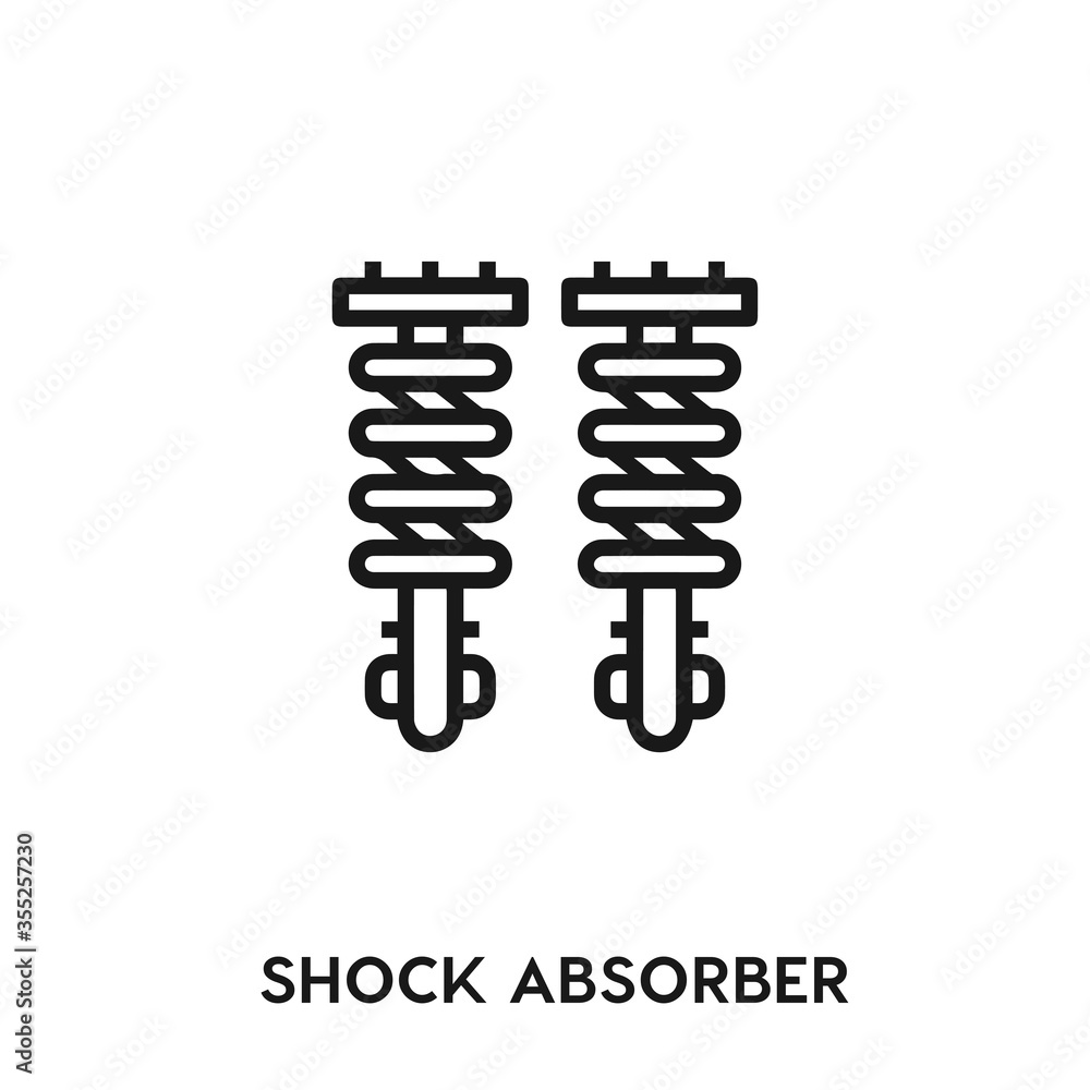 shock absorber icon vector. shock absorber sign symbol shock absorber icon vector. shock absorber sign symbol