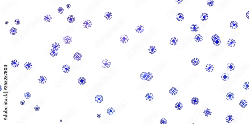 Light Purple vector natural artwork with flowers.