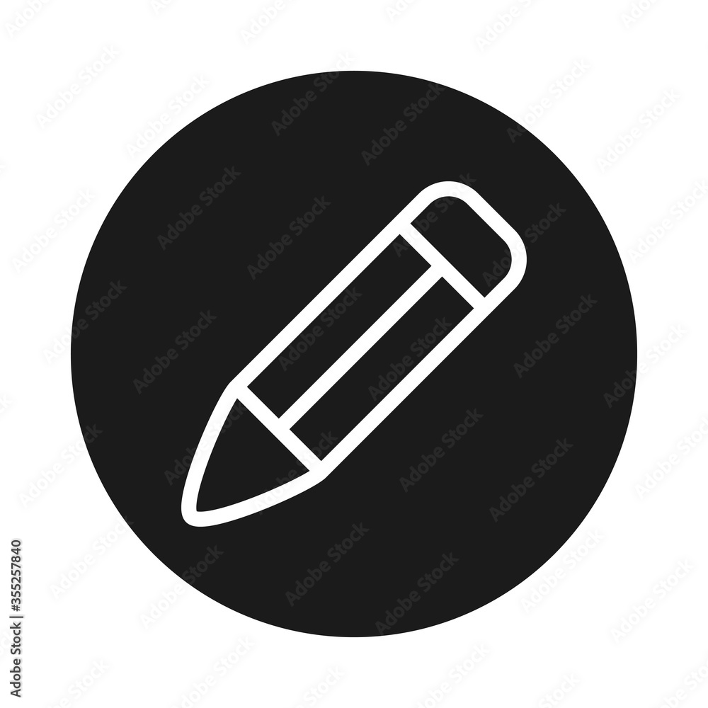 edit web symbol, pencil icon, block style edit web symbol, pencil icon, block style