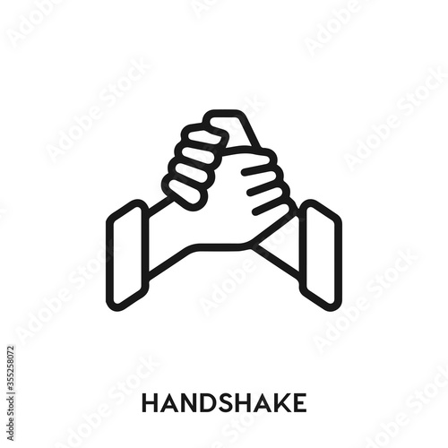 handshake icon vector. handshake sign symbol 