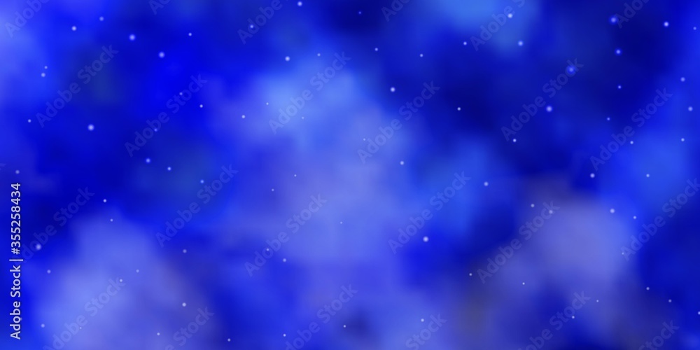 Light BLUE vector background with small and big stars. Colorful illustration in abstract style with gradient stars. Pattern for websites, landing pages.