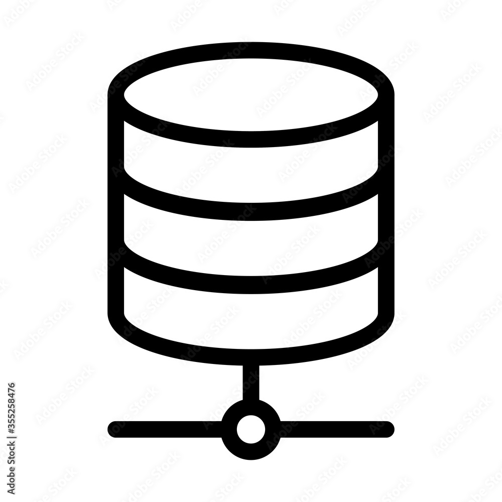 database storage icon, line style database storage icon, line style