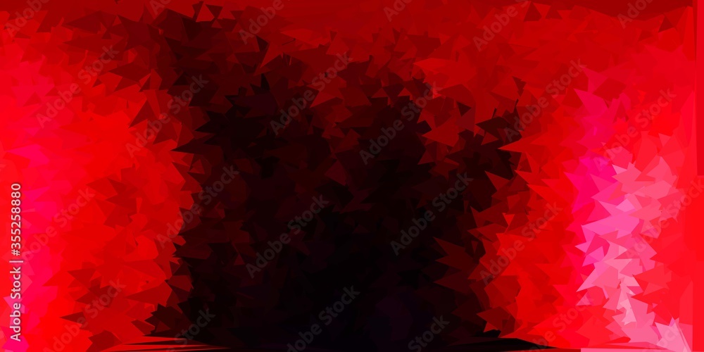 Dark pink, red vector gradient polygon layout.