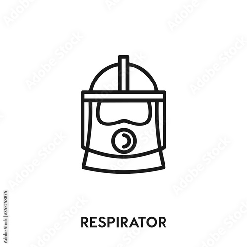 respirator icon vector. respirator sign symbol 