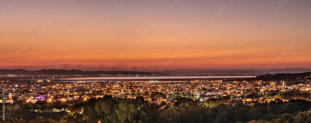 View of tunis by night 