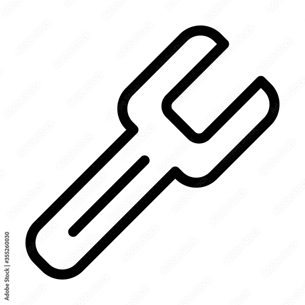 user interface concept, setting symbol, wrench tool icon, line style user interface concept, setting symbol, wrench tool icon, line style