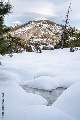 Backcountry wilderness landscapes of Yosemite National Park in the winter by Dalton Johnson Media