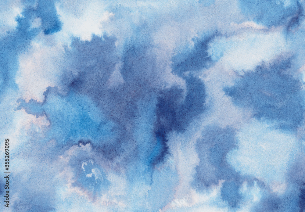 Beautiful hand painted watercolor texture. Can be used as a decorative background for creative design of posters, cards, invitations, wallpapers, banners, websites and other projects. Modern artwork. 