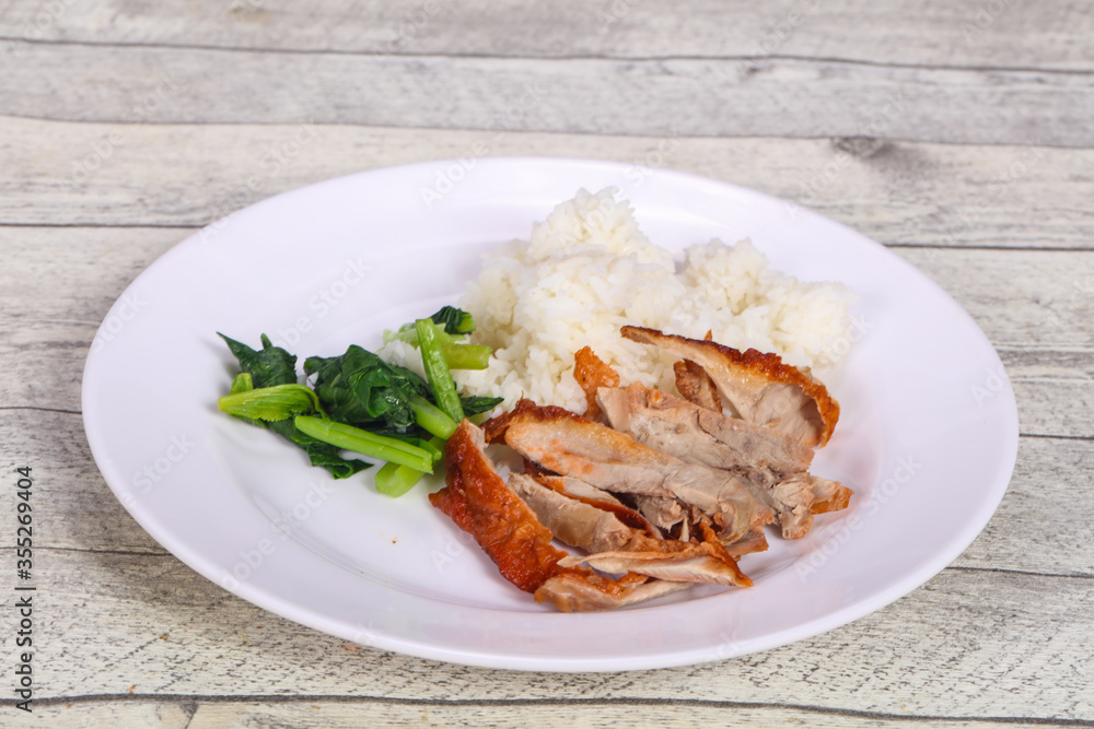 Rice with roasted duck breast Rice with roasted duck breast