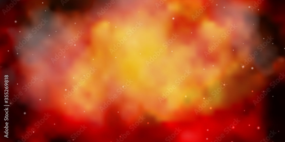 Fototapeta premium Dark Orange vector layout with bright stars. Colorful illustration in abstract style with gradient stars. Pattern for wrapping gifts.