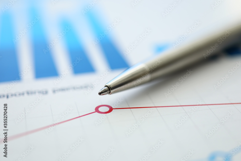 On report is curve with reference point and pen On report is curve with reference point and pen
