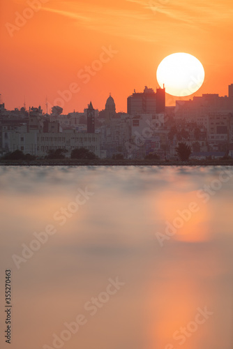 Sunset in Tunis, capital of tunisia