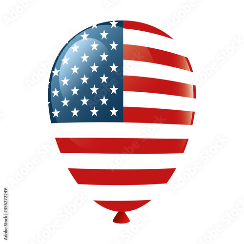 Isolated usa balloon vector design