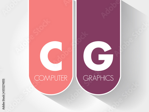 CG - Computer Graphics acronym, technology concept background