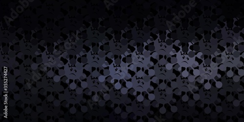 Dark gray vector texture with disease symbols.
