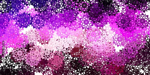Light Purple, Pink vector layout with beautiful snowflakes.
