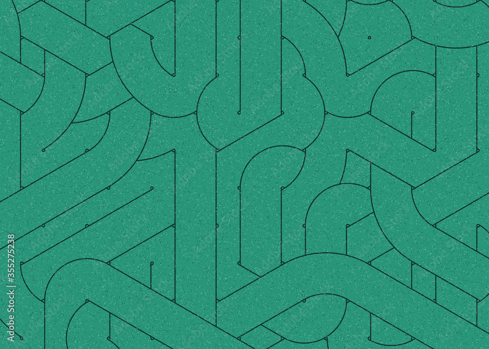 Fototapeta premium Colour Hexagon Tile Connection art background design illustration