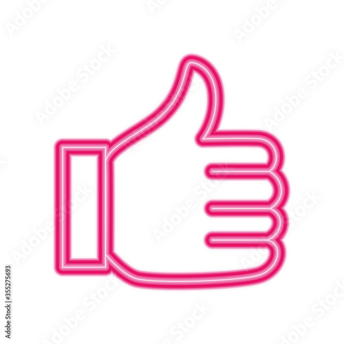 Isolated thumb up vector design