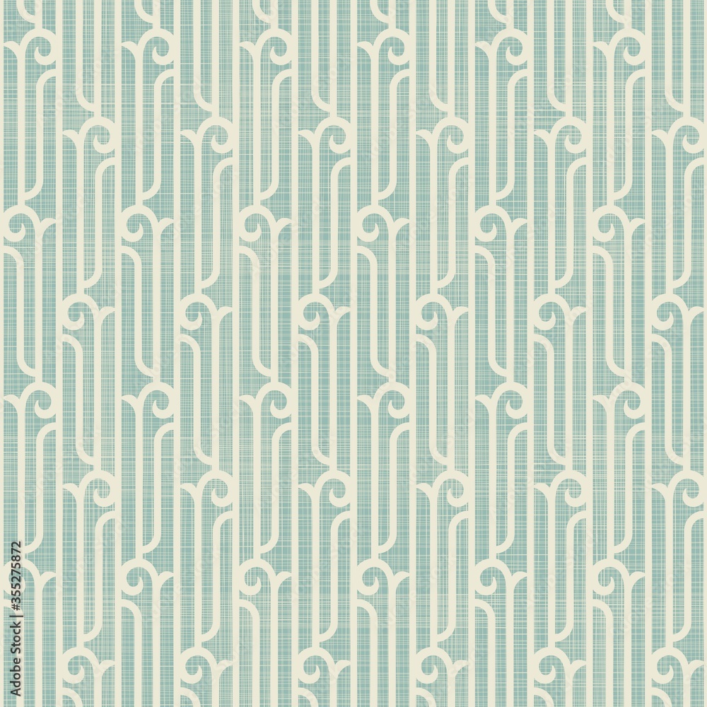 Seamless geometric pattern in art deco style. Retro style texture. Japanese motif. Vector illustration