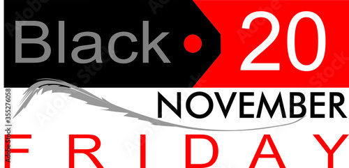 Etiquetas Black Friday para desconto em 20 de novembro