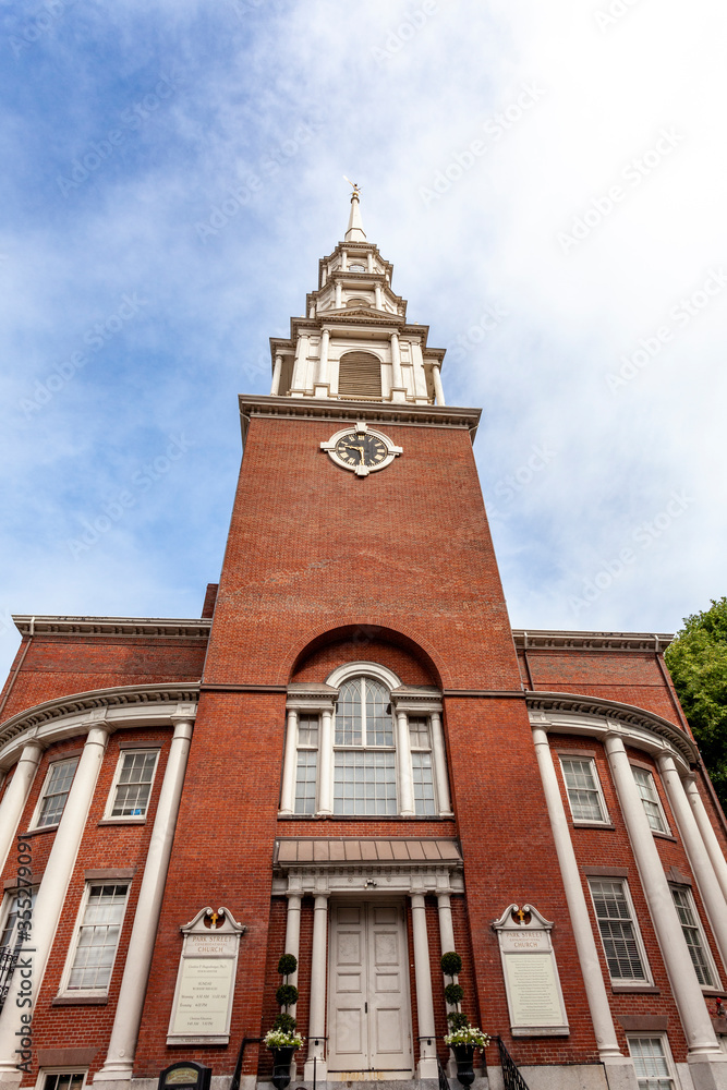 Exterior of the North Church in Boston, Massachusetts, USA