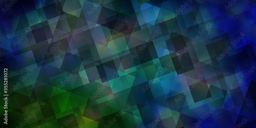 Obraz premium Light Blue, Green vector background with polygonal style.