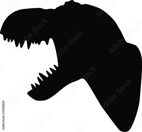 Vector Silhouette of a T-Rex or Tyrannosaurus Rex