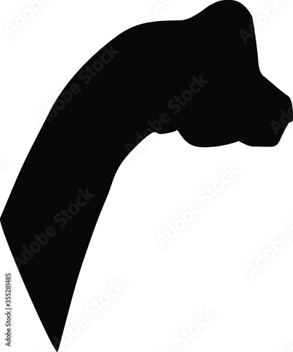 Vector Silhouette of a Dinosaur - Brachiosaurus - Brontosaurus  
