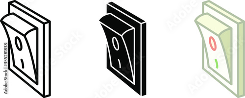Electric switch icon , vector