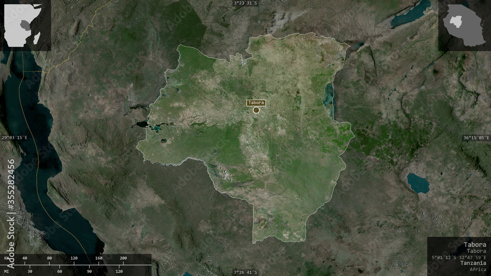 Tabora, Tanzania - composition. Satellite