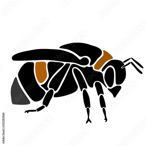 Hummel gezeichnet per Hand. Verwendbar für Logos, Karten oder Schilder. Datei als Vektor jederzeit veränderbar und anpassbar.