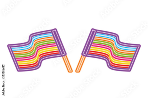 lgtbi flags design, Pride day love sexual orientation and identity theme Vector illustration