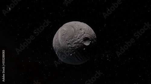 realistic planet Miranda, satellite of Uranus 3d render