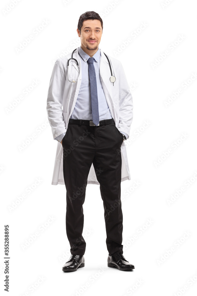 Young male doctor smiling and posing Young male doctor smiling and posing