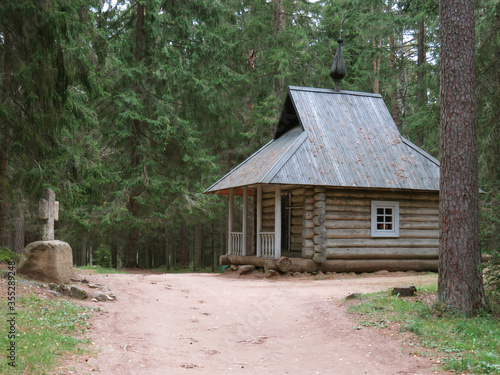 Russia. Village Mikhailovskoye. Museum-reserve of the great poet Pushkin. The road to the poet's house. Beautiful Park of the Pushkin family.