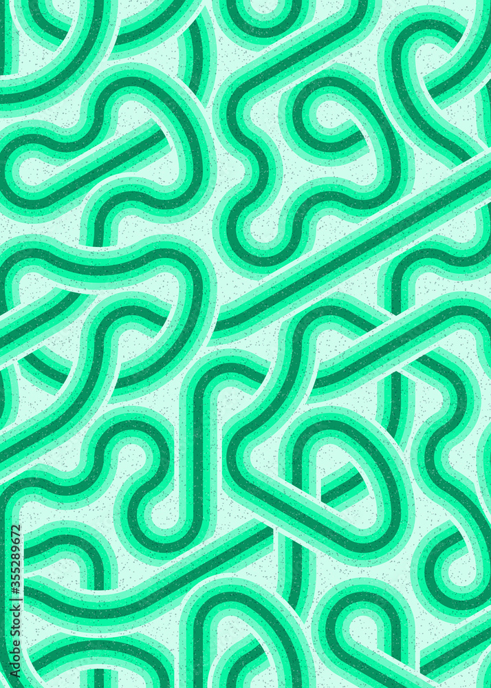 Obraz premium Colour Hexagon Tile Connection art background design illustration