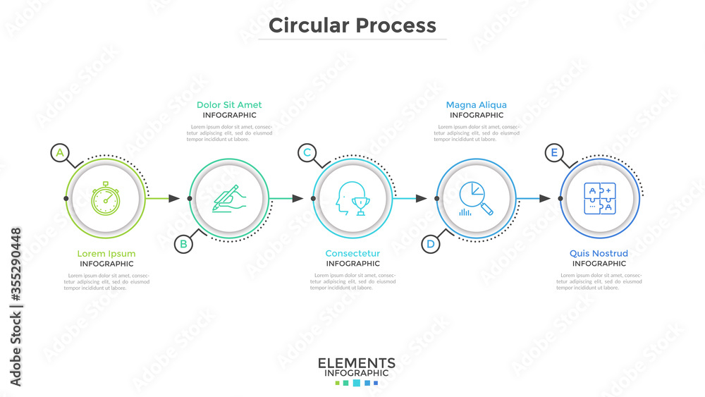 Naklejka premium Modern Infographic Template