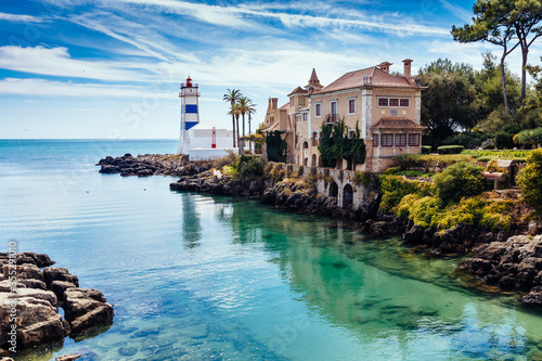 Santa Marta Lighthouse and Museum in Cascais, Lisbon district, Portugal photo