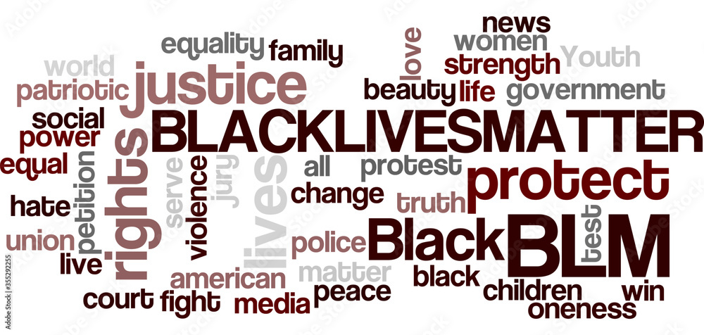 Obraz premium Black Lives Matter wordcloud Illustration