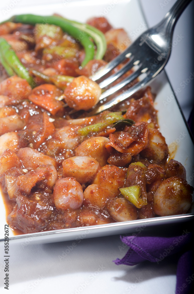 Homemade Hot and spicy Chutney made from Chili, Dates, and Onion. Sri