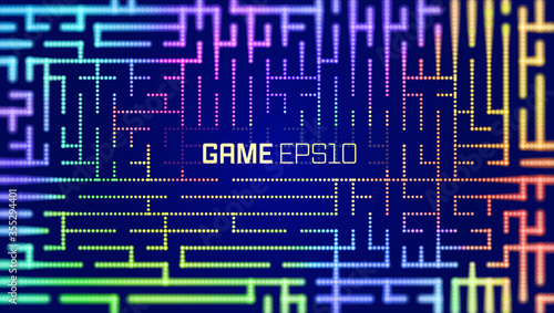 Maze background. Isolated background. Vector 3d illustration. Education object. Creative vector illustration. Thinking game. Game design.