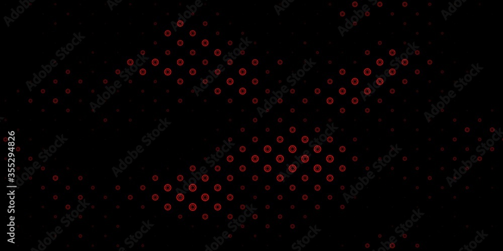 Dark Red vector template with esoteric signs.
