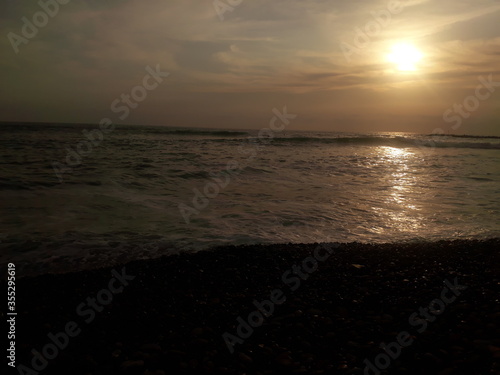 sunset on the beach