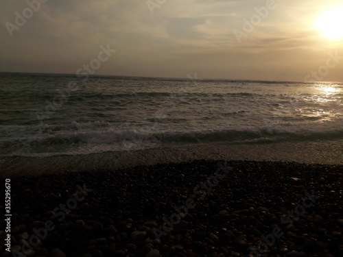 sunset on the beach