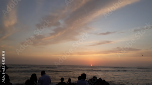 sunset on the beach